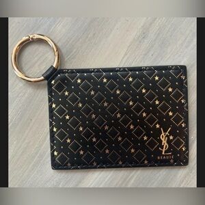 Yves Saint Laurent Beauté Black & Gold  Keyring Mirror- Authentic